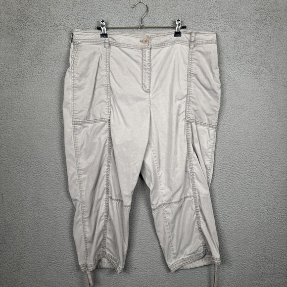 Eileen Fisher Pants - Eileen Fisher Pants Womens 22W Gray Capri Crop Outdoor Coastal Resort Vacation